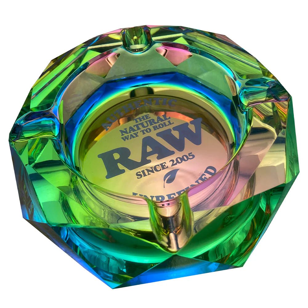 RAW COLOURED GLASS ASHTRAY - SeedySide