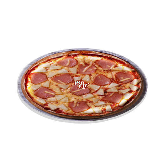 BE LIT ROUND ROLLING TRAY - HAWAIIAN PIZZA
