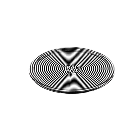 BE LIT ROUND ROLLING TRAY - RIPPLE