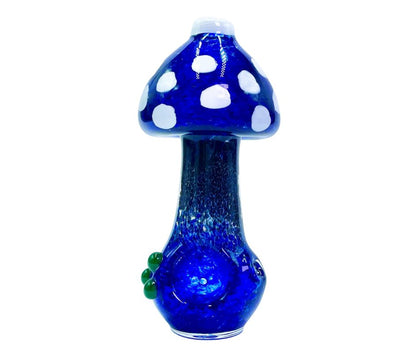 COLOURED GLASS PIPE 3" MUSHROOM DESIGN