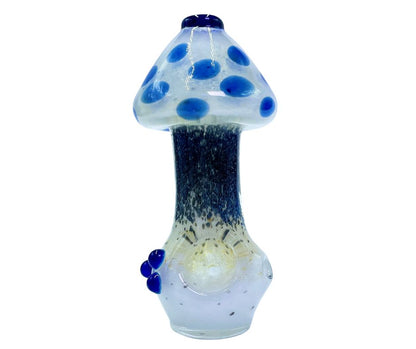 COLOURED GLASS PIPE 3" MUSHROOM DESIGN