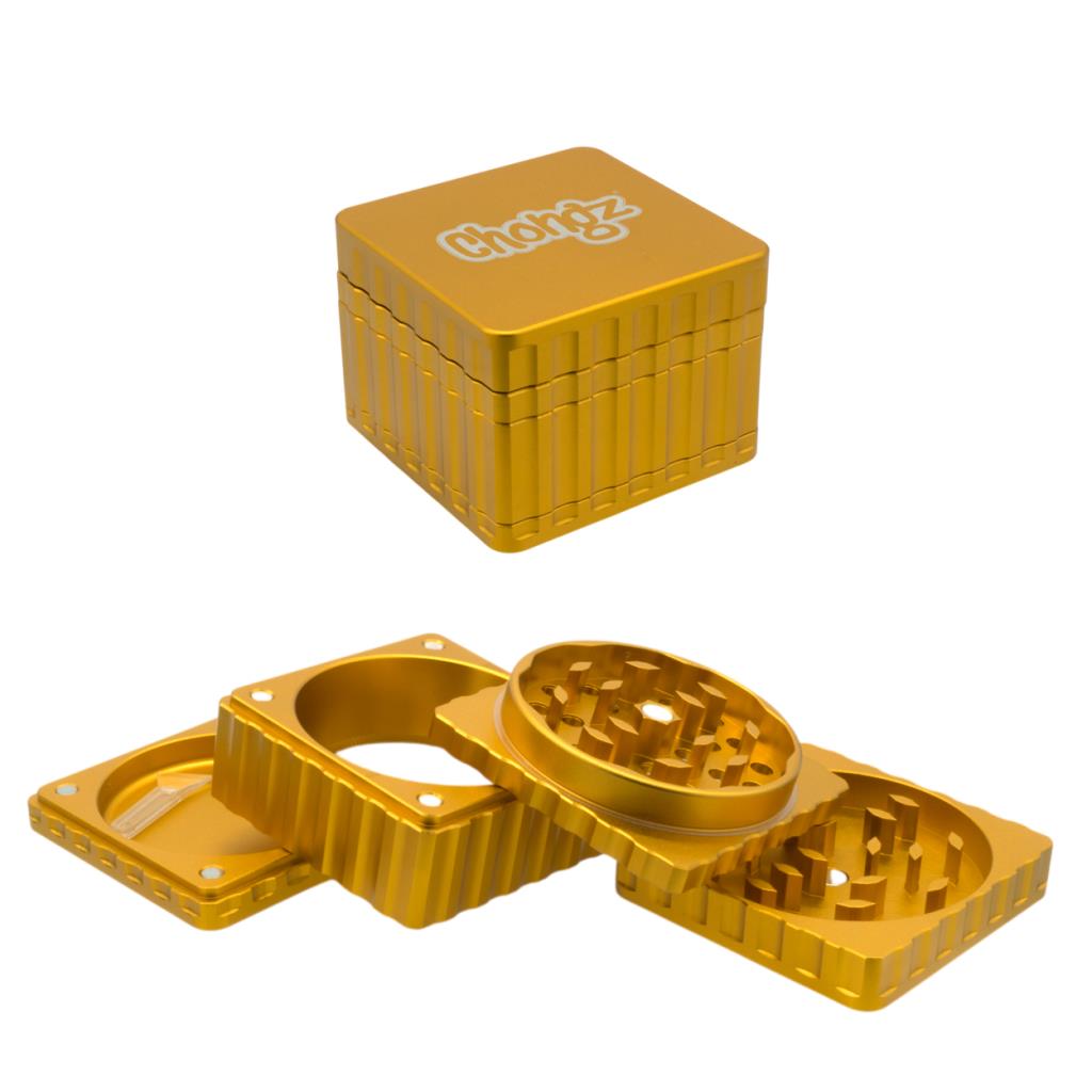 CHONGZ 44MM 4PT "CELEBRITY SQUARES" ALUMINIUM GRINDER