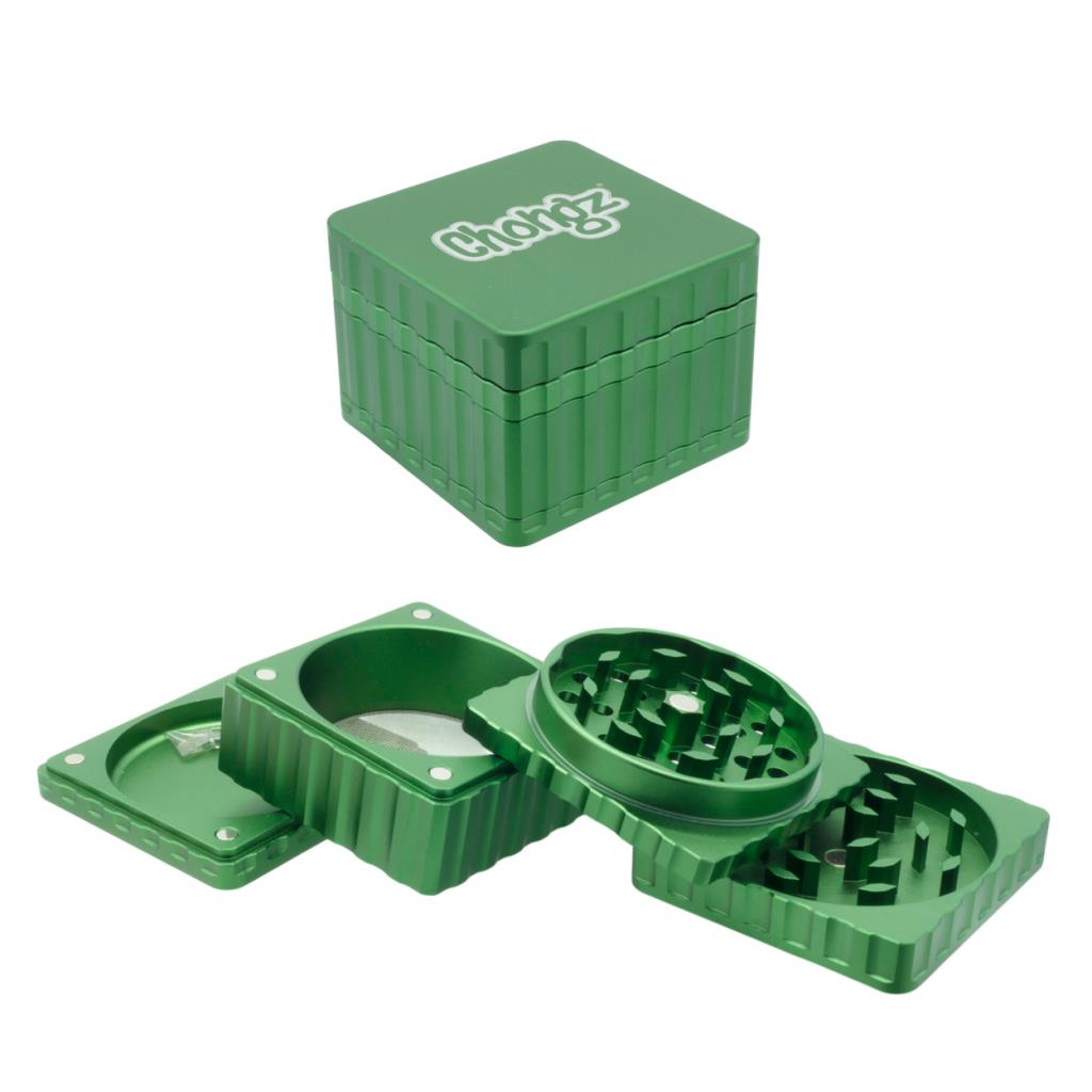 CHONGZ 44MM 4PT "CELEBRITY SQUARES" ALUMINIUM GRINDER
