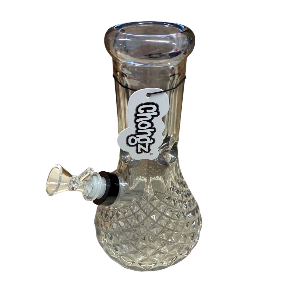 CHONGZ 20CM "MARTY" SMOKED CUT GLASS WATERPIPE
