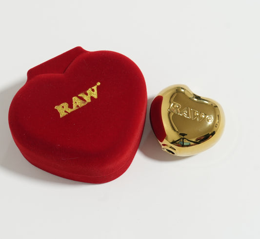 RAW GOLD HEART OF GLASS CONE HOLDER