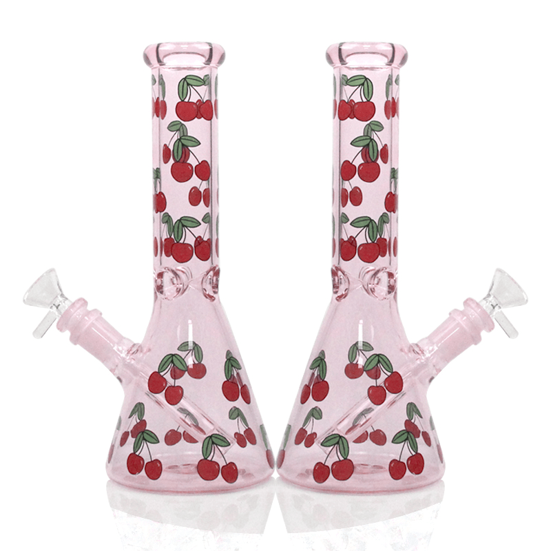 CHERRIES GLASS ICE PINCH WATERPIPE - SeedySide