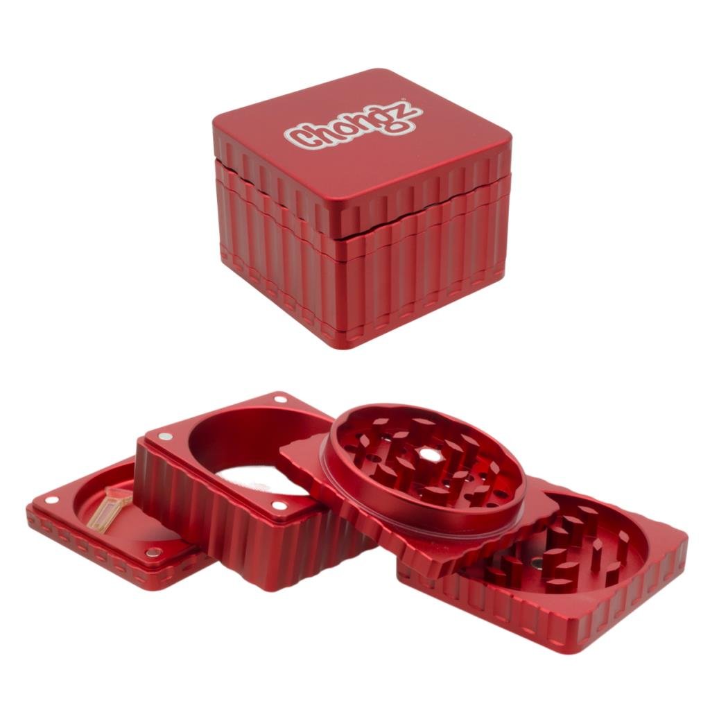 CHONGZ 44MM 4PT "CELEBRITY SQUARES" ALUMINIUM GRINDER - SeedySide