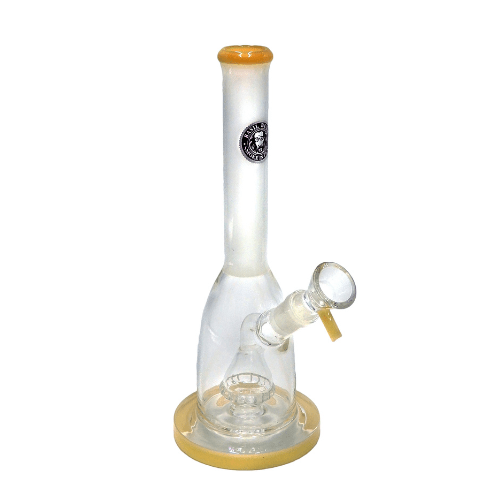 HEAVY DUTY GLASS SINGLE PERCOLATOR BONG 26.5CM 18.8MM GRIND - SeedySide