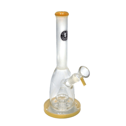 HEAVY DUTY GLASS SINGLE PERCOLATOR BONG 26.5CM 18.8MM GRIND - SeedySide