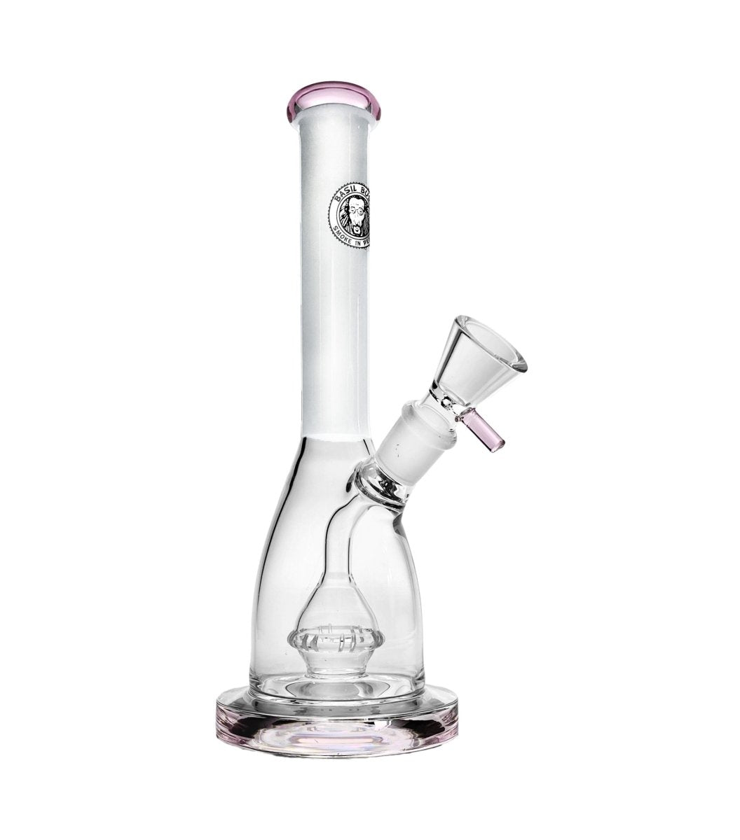 HEAVY DUTY GLASS SINGLE PERCOLATOR BONG 26.5CM 18.8MM GRIND - SeedySide