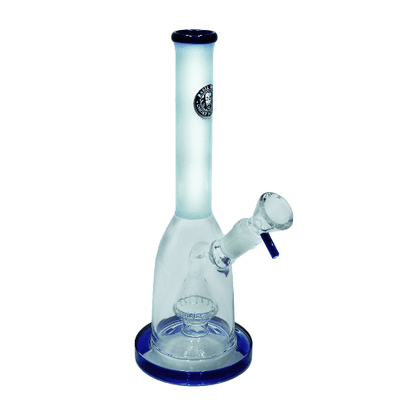 HEAVY DUTY GLASS SINGLE PERCOLATOR BONG 26.5CM 18.8MM GRIND - SeedySide