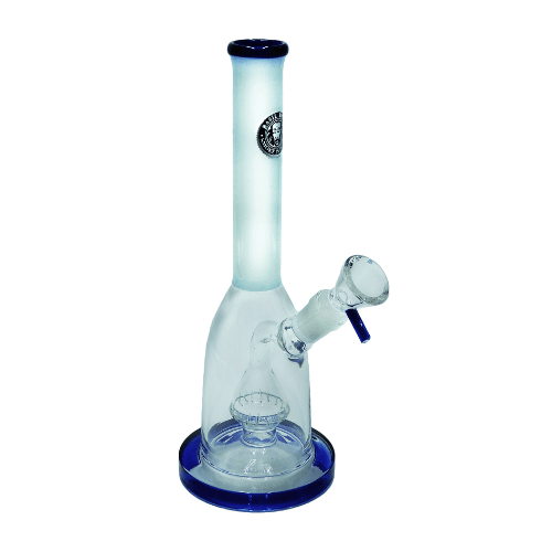 HEAVY DUTY GLASS SINGLE PERCOLATOR BONG 26.5CM 18.8MM GRIND - SeedySide