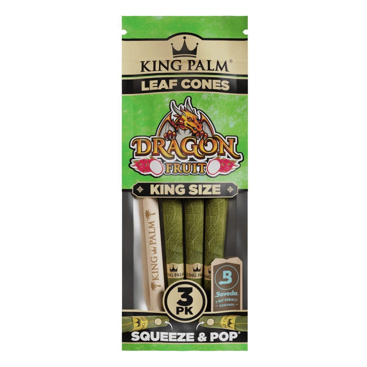 KING PALM 3PC CONES 109MM KS DRAGONFRUIT - SeedySide