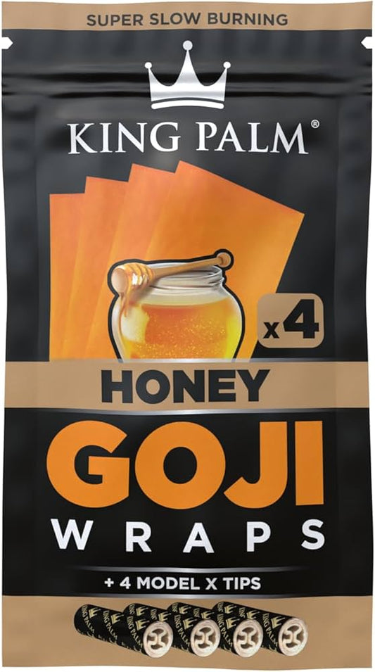 KING PALM GOJI WRAPS 4PC + TIPS HONEY - SeedySide