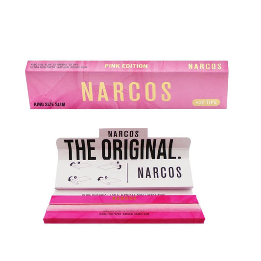 NARCOS KINGSIZE SLIM PAPERS & TIPS PINK - SeedySide