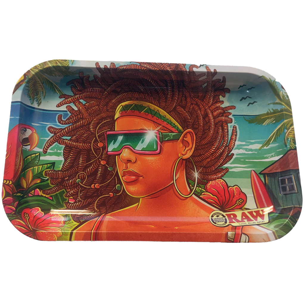 RAW BRAZIL METAL ROLLING TRAY - SeedySide