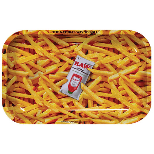 RAW FRENCH FRIES METAL ROLLING TRAY SMALL - SeedySide