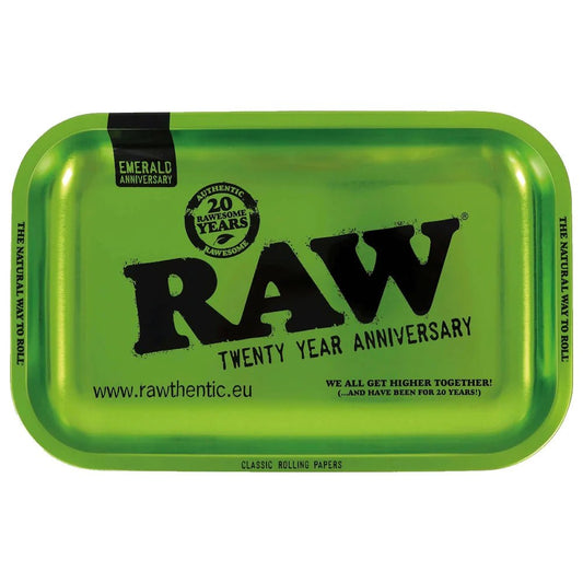 RAW TRAY EMERALD GREEN 20TH ANNIVERSARY ROLLING TRAY - SeedySide