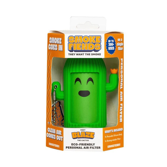 Smoke Fiends Blaze Cactus Glass Pipe - SeedySide