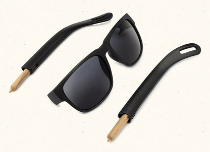 VICERAYS CLASSIC SUNGLASSES - PITCH BLACK - SeedySide
